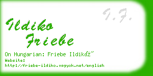 ildiko friebe business card